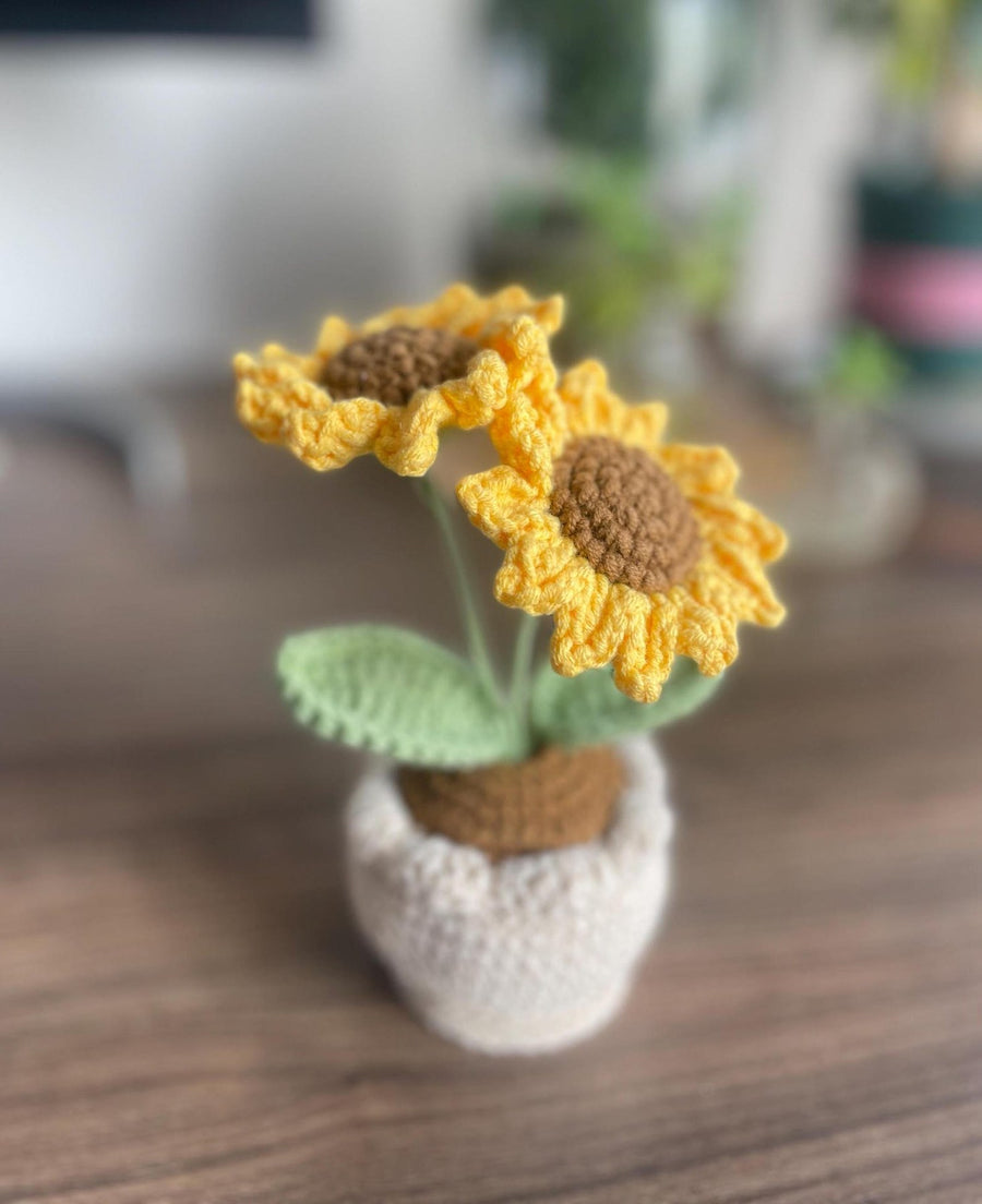 Häkel Sonnenblumen Häkelblumen Topf Häkelblumen Mini