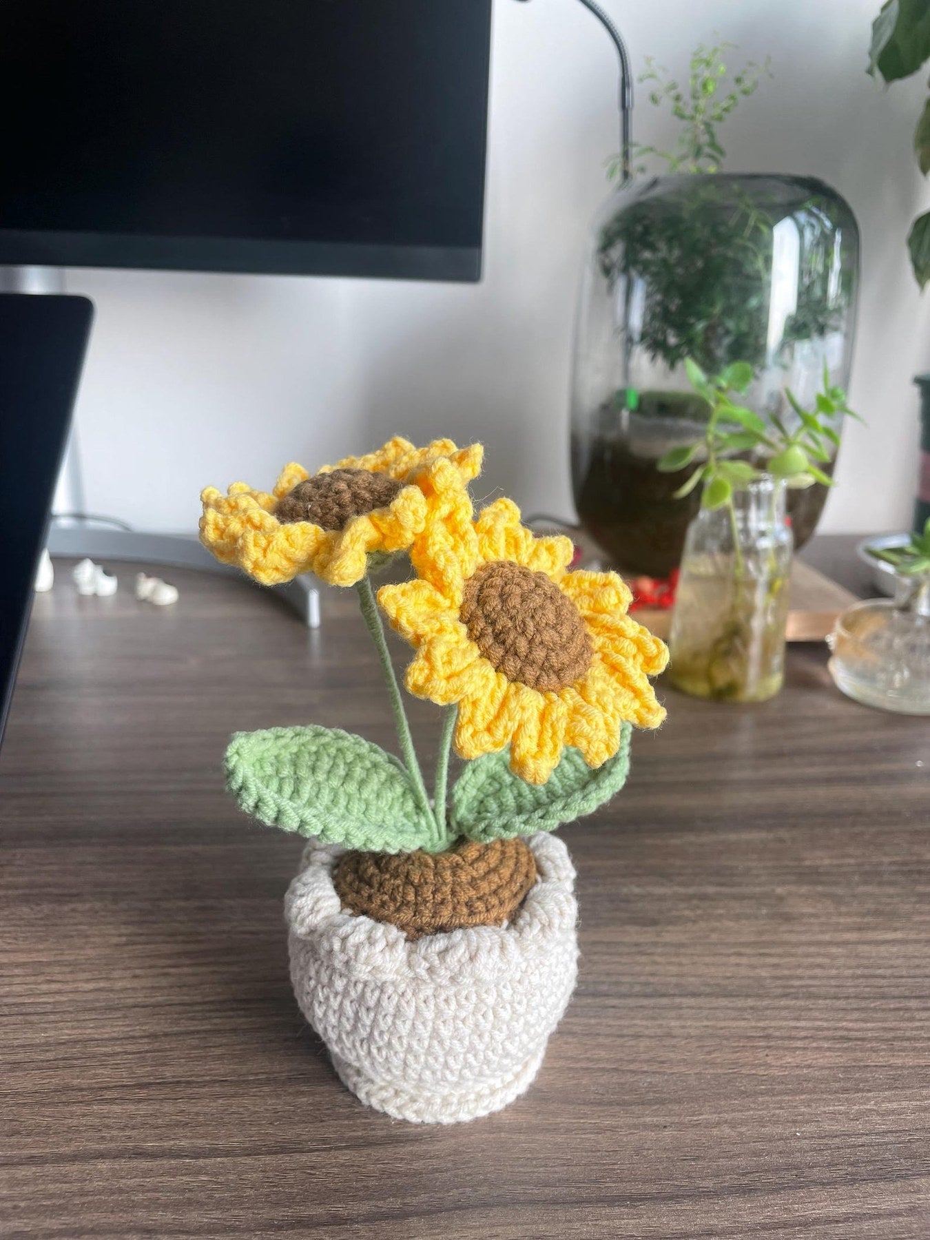 Häkel Sonnenblumen Häkelblumen Topf Häkelblumen Mini
