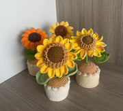 Häkel Sonnenblumen Häkelblumen Topf Gestrickter Blumen Geschenk