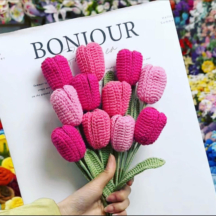 Häkel Tulpen Strauß