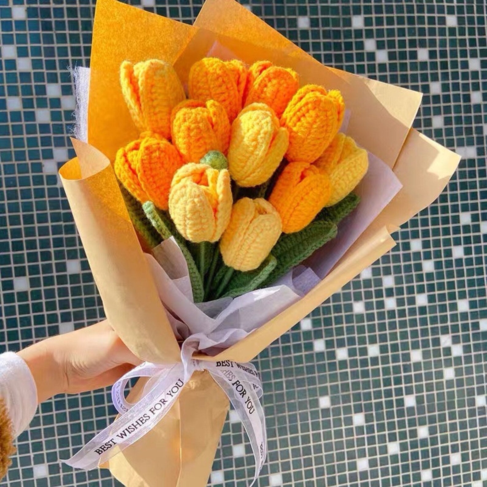 Häkel Tulpen Strauß