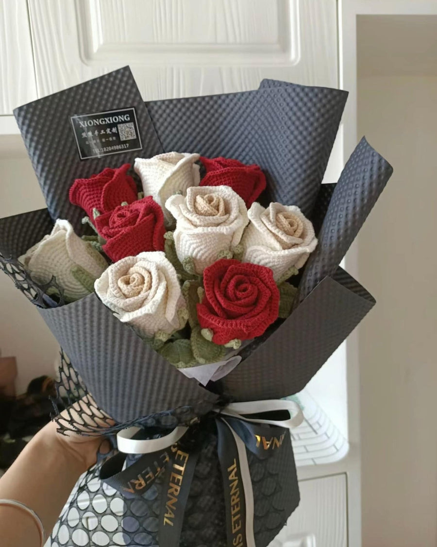 Häkelblumenstrauß Häkel Rosen Geschenk Häkelblumen