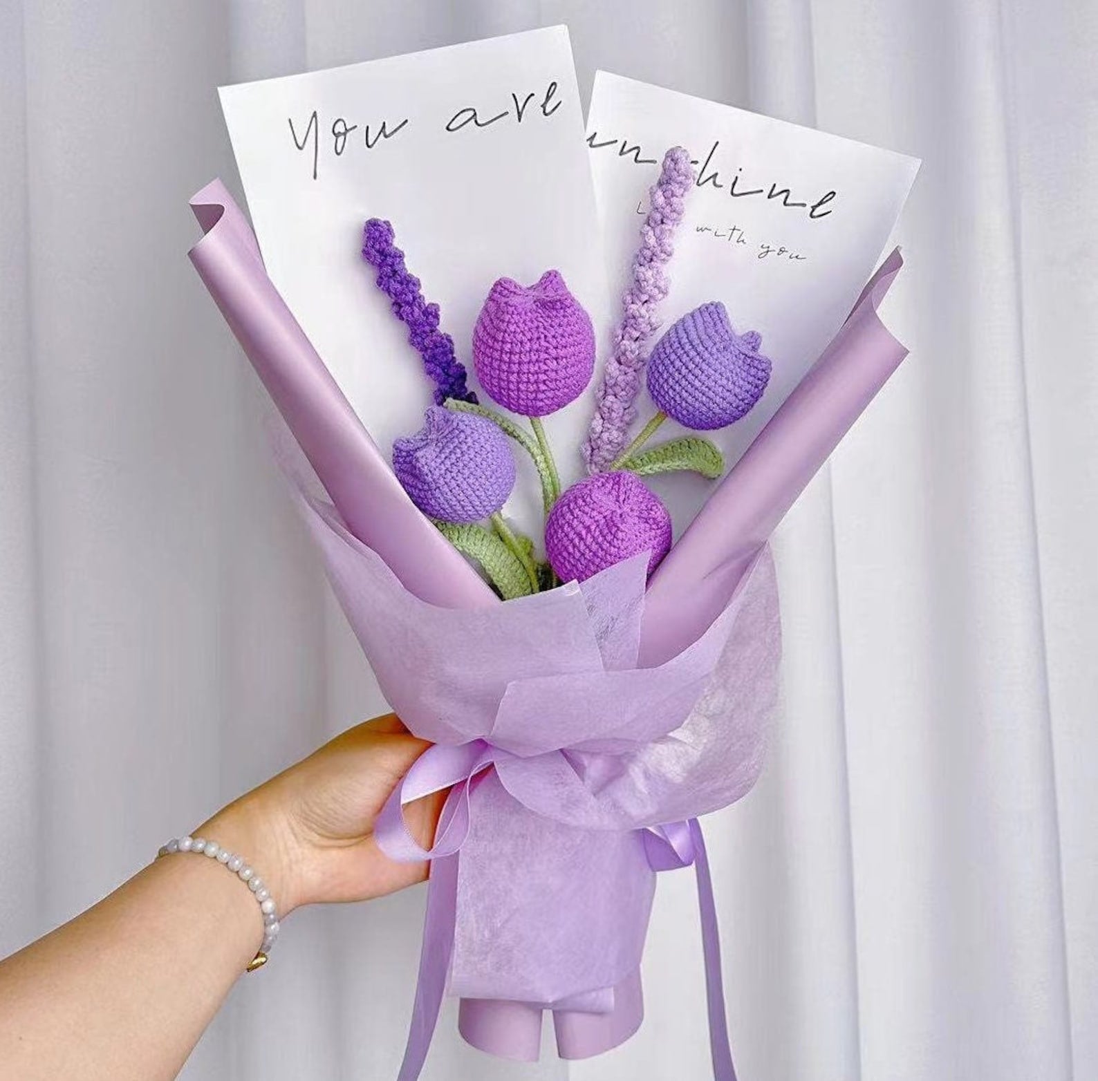 Häkelblumenstrauß Handgemachter Geburtstag Geschenk