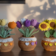 Häkelblumen Topf Häkel Tulpen Häkel Sonnenblumen