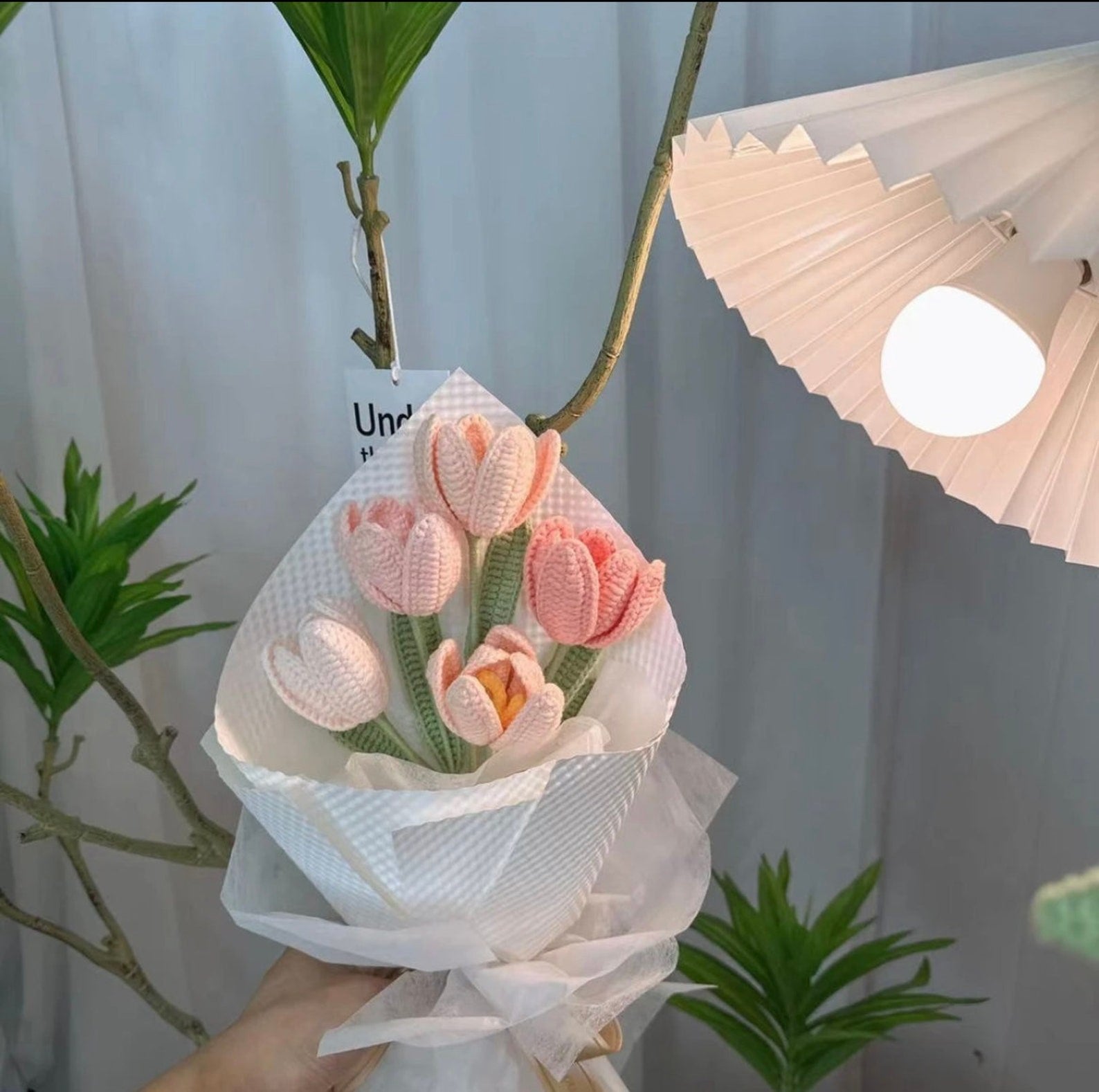 Handgemachter Häkelblumenstrauß Gestrickter Rosen Geschenk